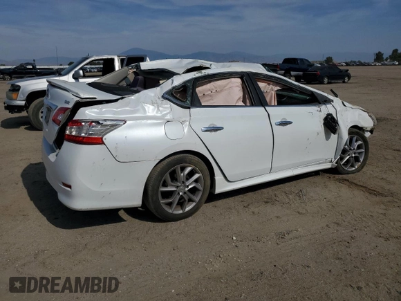 2015 Nissan Sentra SV with VIN 3N1AB7AP9FY301998, listed as a Copart auction lot 54789765 with 95,095 mi miles and Salvage Title. Bid and sale history available at DreamBid. Image 3.
