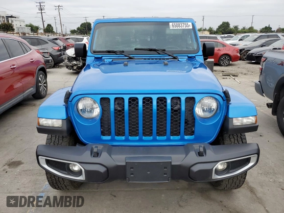 2022 Jeep Gladiator Willys with VIN 1C6JJTAM4NL130350, listed as a Copart auction lot 65083755 with 51,880 mi miles and Salvage title. Bid and sale history available at DreamBid. Image 5.