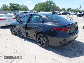 2017 Alfa Romeo Giulia Ti with VIN ZARFAEEN5H7545113, listed as a IAAI auction lot 41919103 with 62,182 mi miles. Bid and sale history available at carsss.com. Image 3.