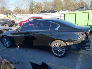 2019 Infiniti Q50 3.0t LUXE with VIN JN1EV7AP7KM518181, listed as a IAAI auction lot 41355248 with 161,514 mi miles. Bid and sale history available at carsss.com. Image 15.