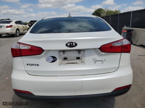 2014 Kia Forte LX with VIN KNAFX4A62E5204645, listed as a Copart auction lot 53580465 with 50,576 mi miles and Salvage Title. Bid and sale history available at carsss.com. Image 6.