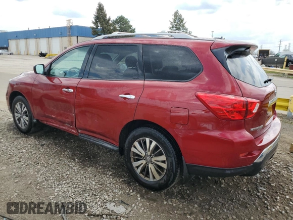 2018 Nissan Pathfinder SL z VIN 5N1DR2MM3JC615489, wystawiony jako Copart lot #54064775 z przebiegiem 71 729 mil mil oraz Szkoda całkowita • Salvage title. Historia ofert i sprzedaży dostępna na DreamBid. Obrazek 2.