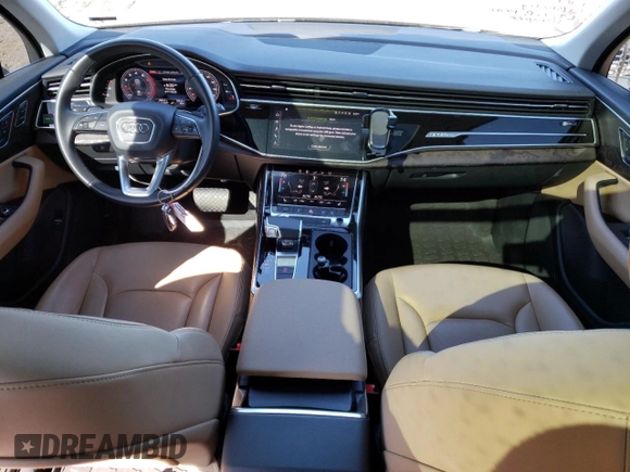 2020 Audi Q7 Premium with VIN WA1AXAF79LD000693, listed as a Copart auction lot 52696995 with 46,631 mi miles and Salvage Title. Bid and sale history available at carsss.com. Image 8.