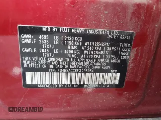 2015 Subaru Outback Premium z VIN 4S4BSACC6F3298054, wystawiony jako Copart lot #57621615 z przebiegiem Nie podano mil oraz Szkoda całkowita • Salvage title. Historia ofert i sprzedaży dostępna na DreamBid. Obrazek 12.