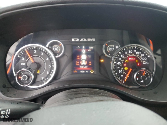 2023 Ram 1500 Big Horn with VIN 1C6RRFBG7PN614171, listed as a Copart auction lot 82653274 with 13,261 mi miles and Salvage Title. Bid and sale history available at carsss.com. Image 9.