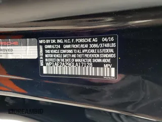 2016 Porsche Cayenne S E-Hybrid z VIN WP1AE2A29GLA17128, wystawiony jako Copart lot #87010884 z przebiegiem 130 895 mil mil oraz Szkoda całkowita • Salvage title. Historia ofert i sprzedaży dostępna na DreamBid. Obrazek 15.