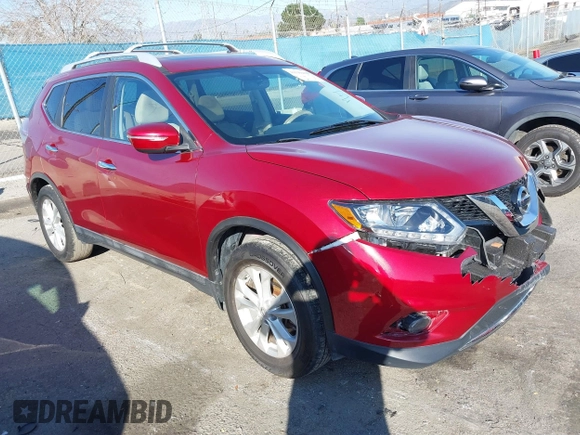 2015 Nissan Rogue S with VIN 5N1AT2MT1FC770397, listed as a IAAI auction lot 41599455 with 84,637 mi miles. Bid and sale history available at carsss.com. Image 1.