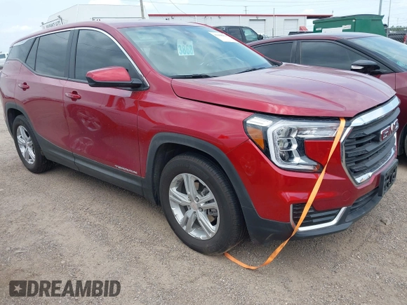 2024 GMC Terrain SLE with VIN 3GKALMEG1RL223094, listed as a IAAI auction lot 42108948 with 21,619 mi miles and . Bid and sale history available at DreamBid. Image 1.