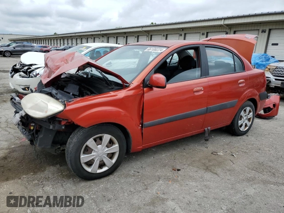 2007 Kia Rio LX with VIN KNADE123376248277, listed as a Copart auction lot 66108224 with 117,618 mi miles and Salvage Title. Bid and sale history available at carsss.com. Image 1.