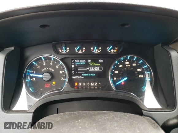 2014 Ford F-150 XL with VIN 1FTFW1ET5EKD34750, listed as a Copart auction lot 45982925 with 106,303 mi miles and Salvage Title. Bid and sale history available at carsss.com. Image 9.