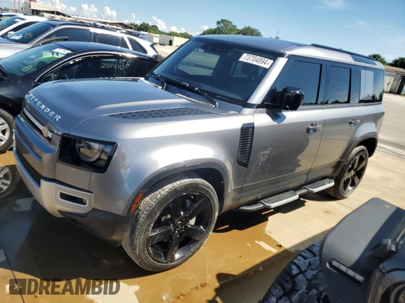 2021 Land Rover Defender SE z VIN SALEP7RU0M2049735, wystawiony jako Copart lot #73704894 z przebiegiem Nie podano mil oraz Szkoda całkowita • Salvage title. Historia ofert i sprzedaży dostępna na DreamBid. Obrazek 1.