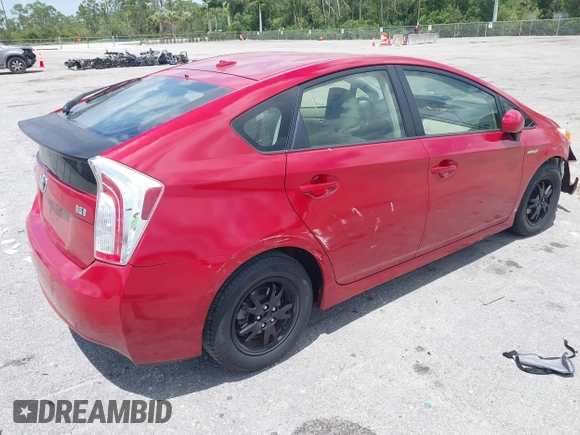 2012 Toyota Prius One with VIN JTDKN3DU3C1583462, listed as a IAAI auction lot 42083253 with 111,906 mi miles. Bid and sale history available at carsss.com. Image 4.