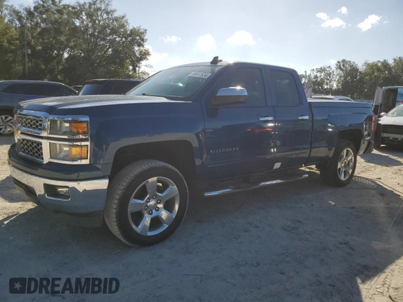 2015 Chevrolet Silverado 1500 LT with VIN 1GCRCRECXFZ250906, listed as a Copart auction lot 80657524 with 136,066 mi miles and Salvage Title. Bid and sale history available at DreamBid. Image 1.
