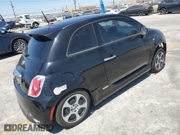 2015 FIAT 500e with VIN 3C3CFFGE3FT642311, listed as a Copart auction lot 57159595 with Not provided miles and Clean title. Bid and sale history available at DreamBid. Image 3.
