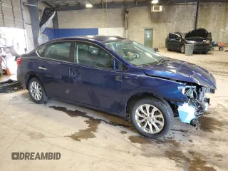 2019 Nissan Sentra S with VIN 3N1AB7AP8KY398394, listed as a Copart auction lot 54143585 with 43,347 mi miles and Salvage title. Bid and sale history available at DreamBid. Image 4.