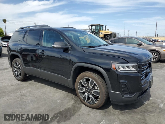 2021 GMC Acadia SLE with VIN 1GKKNKLAXMZ166350, listed as a Copart auction lot 56819585 with 35,668 mi miles and Salvage title. Bid and sale history available at DreamBid. Image 4.