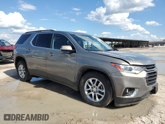 2019 Chevrolet Traverse LT Cloth z VIN 1GNERGKW4KJ183767, wystawiony jako Copart lot #56210095 z przebiegiem 57 225 mil mil oraz Szkoda całkowita • Salvage title. Historia ofert i sprzedaży dostępna na DreamBid. Obrazek 4.