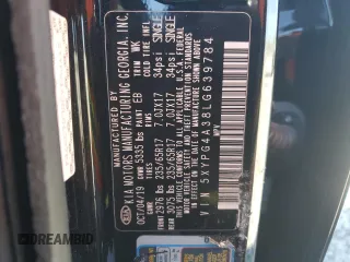 2020 Kia Sorento L with VIN 5XYPG4A38LG639784, listed as a Copart auction lot 46235825 with 234,048 mi miles and Salvage Title. Bid and sale history available at DreamBid. Image 15.