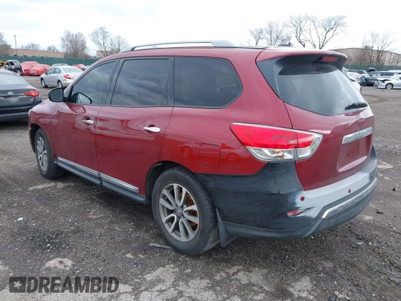 2013 Nissan Pathfinder SV with VIN 5N1AR2MM0DC654824, listed as a IAAI auction lot 41747859 with 162,673 mi miles. Bid and sale history available at carsss.com. Image 3.