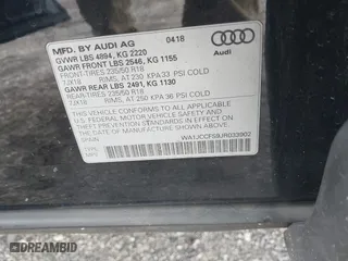2018 Audi Q3 Premium Plus with VIN WA1JCCFS9JR033902, listed as a IAAI auction lot 41617460 with 97,771 mi miles. Bid and sale history available at carsss.com. Image 9.