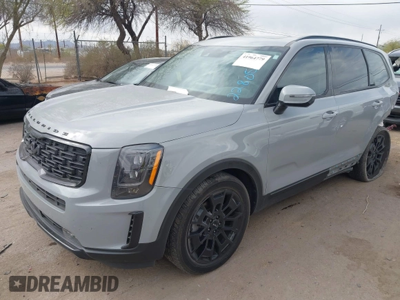 2022 Kia Telluride SX with VIN 5XYP5DHC5NG228051, listed as a IAAI auction lot 41964779 with 48,340 mi miles and . Bid and sale history available at carsss.com. Image 2.