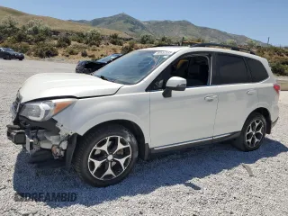 2015 Subaru Forester XT Touring with VIN JF2SJGWC2FH486015, listed as a Copart auction lot 60652535 with 92,473 mi miles and Salvage title. Bid and sale history available at DreamBid. Image 1.