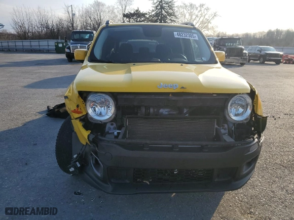 2017 Jeep Renegade Altitude with VIN ZACCJBBH0HPF86178, listed as a Copart auction lot 48232305 with 87,129 mi miles and Salvage Title. Bid and sale history available at carsss.com. Image 5.