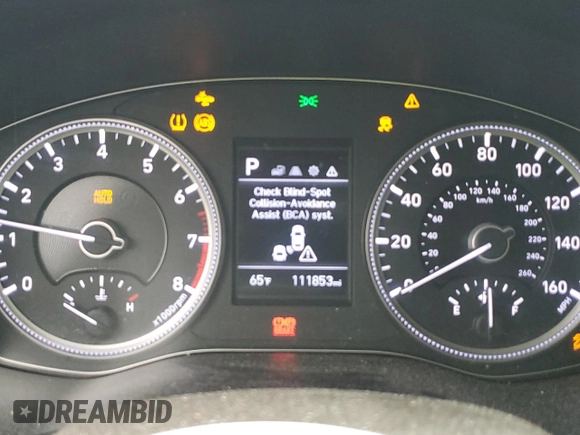 2019 Hyundai Santa Fe SE with VIN 5NMS2CAD2KH001241, listed as a Copart auction lot 58469295 with 111,853 mi miles and Salvage title. Bid and sale history available at DreamBid. Image 9.