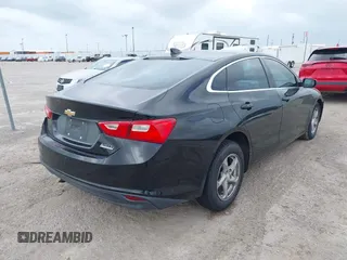 2016 Chevrolet Malibu LS with VIN 1G1ZB5ST4GF198491, listed as a IAAI auction lot 42523710 with 109,313 mi miles and . Bid and sale history available at DreamBid. Image 4.