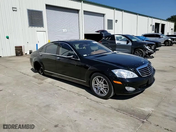2007 Mercedes-Benz S-Class 5.5L V8 with VIN WDDNG71X87A042271, listed as a Copart auction lot 48587015 with 110,222 mi miles and Salvage Title. Bid and sale history available at carsss.com. Image 10.