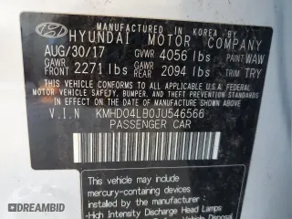 2018 Hyundai Elantra Sport with VIN KMHD04LB0JU546566, listed as a Copart auction lot 82096514 with 97,050 mi miles and Salvage Title. Bid and sale history available at carsss.com. Image 12.