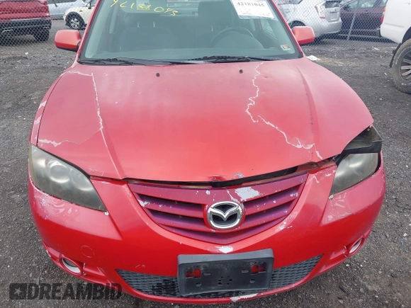 2005 Mazda 3 s with VIN JM1BK323351231181, listed as a IAAI auction lot 42181045 with 187,197 mi miles. Bid and sale history available at carsss.com. Image 6.