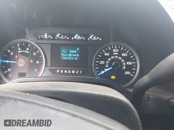 2017 Ford F-150 XL with VIN 1FTEW1CF3HFA12193, listed as a IAAI auction lot 39974210 with 104,743 mi miles. Bid and sale history available at carsss.com. Image 7.