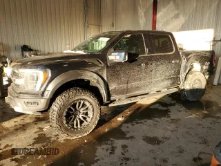 2022 Ford F-150 Raptor with VIN 1FTFW1RGXNFA87263, listed as a Copart auction lot 45265165 with 33,264 mi miles and Salvage Title. Bid and sale history available at carsss.com. Image 1.