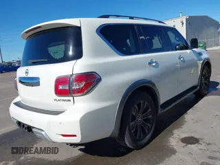 2018 Nissan Armada Platinum with VIN JN8AY2NE7J9730759, listed as a IAAI auction lot 39541925 with 83,001 mi miles. Bid and sale history available at carsss.com. Image 4.