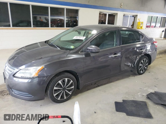2013 Nissan Sentra FE+ S with VIN 3N1AB7AP5DL657102, listed as a Copart auction lot 54579015 with 122,419 mi miles and Salvage Title. Bid and sale history available at DreamBid. Image 1.