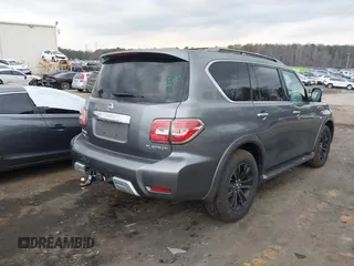 2018 Nissan Armada Platinum with VIN JN8AY2NF2J9333369, listed as a IAAI auction lot 41491584 with 124,048 mi miles. Bid and sale history available at carsss.com. Image 4.
