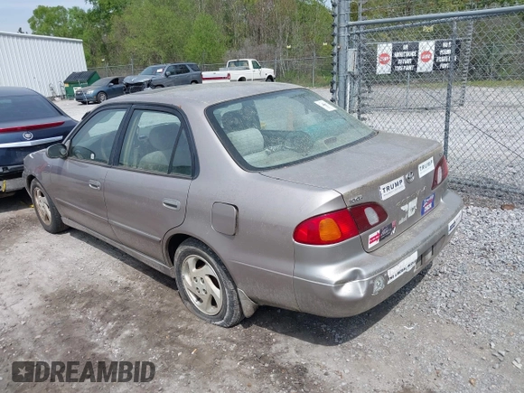 2000 Toyota Corolla VE with VIN 2T1BR12E2YC319804, listed as a IAAI auction lot 41895787 with 160,985 mi miles and . Bid and sale history available at DreamBid. Image 3.
