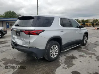 2022 Chevrolet Traverse LS with VIN 1GNERFKW1NJ100987, listed as a Copart auction lot 52361825 with 34,846 mi miles and Salvage title. Bid and sale history available at DreamBid. Image 3.