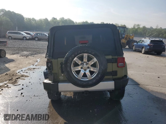 2013 Jeep Wrangler Sahara с VIN 1C4AJWBG0DL593166, выставлен на аукционе Copart как лот 59514185 с пробегом 98 368 миль миль и Списание • Salvage title. История ставок и продаж доступна на DreamBid. Изображение 6.