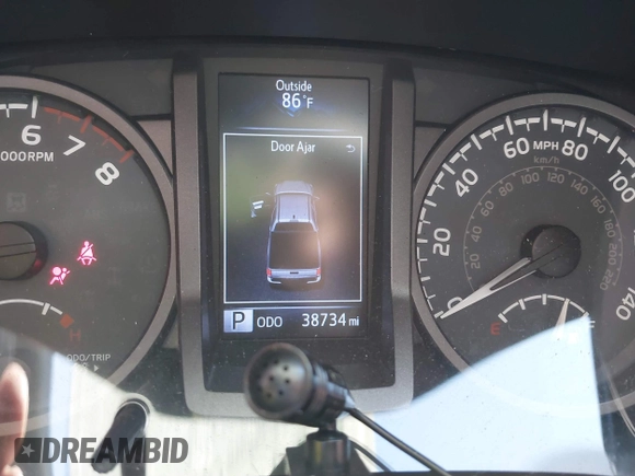 2017 Toyota Tacoma SR5 with VIN 3TMCZ5AN8HM102763, listed as a IAAI auction lot 41781283 with 38,734 mi miles and . Bid and sale history available at carsss.com. Image 15.