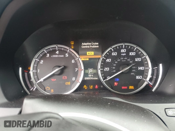 2018 Acura MDX with VIN 5J8YD4H34JL004454, listed as a Copart auction lot 43599075 with 98,974 mi miles and Salvage Title. Bid and sale history available at DreamBid. Image 9.