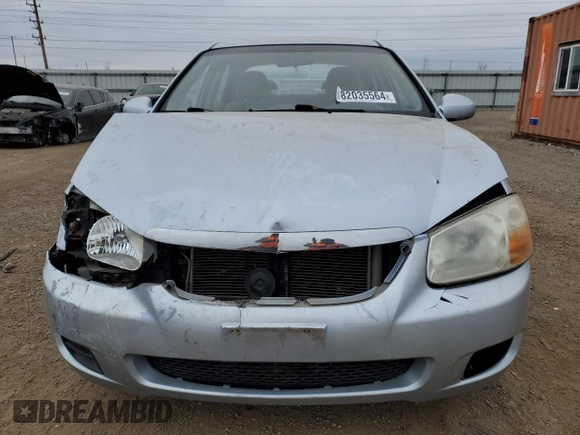 2008 Kia Spectra SX with VIN KNAFE121385553406, listed as a Copart auction lot 82035564 with 115,435 mi miles and Salvage Title. Bid and sale history available at carsss.com. Image 5.