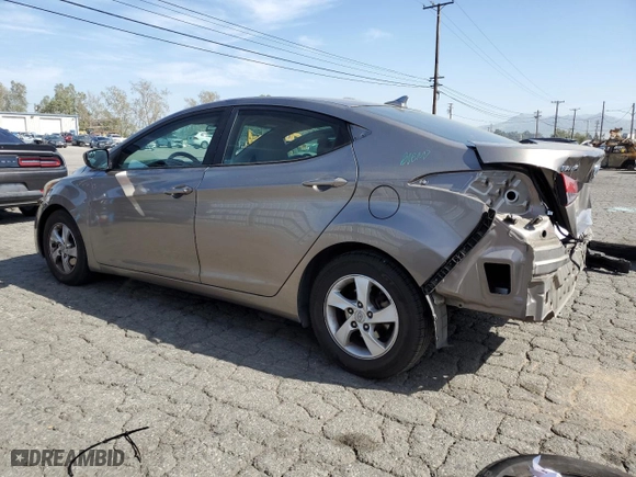 2015 Hyundai Elantra Limited with VIN 5NPDH4AE0FH644458, listed as a Copart auction lot 50271545 with 114,160 mi miles and Salvage Title. Bid and sale history available at carsss.com. Image 2.
