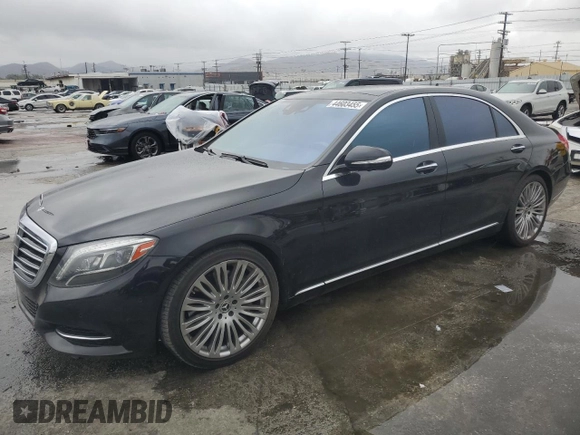 2015 Mercedes-Benz S 550 with VIN WDDUG8CB2FA130184, listed as a Copart auction lot 44603455 with 107,520 mi miles and Salvage Title. Bid and sale history available at carsss.com. Image 1.