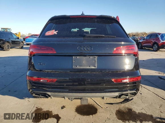 2023 Audi Q5 S line Premium Plus with VIN WA1EABFY0P2092988, listed as a Copart auction lot 41808045 with 30,750 mi miles and Salvage Title. Bid and sale history available at DreamBid. Image 6.