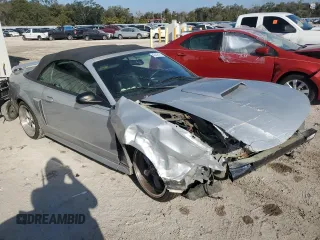 2003 Ford Mustang GT Deluxe with VIN 1FAFP45X53F389924, listed as a Copart auction lot 43318175 with 0 mi miles and Salvage Title. Bid and sale history available at carsss.com. Image 4.