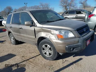 2003 Honda Pilot EX with VIN 2HKYF18563H604120, listed as a IAAI auction lot 41297222 with 248,748 mi miles and . Bid and sale history available at DreamBid. Image 1.