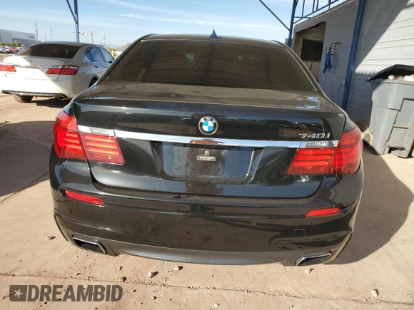 2013 BMW 7 Series 740i with VIN WBAYA6C57DC994965, listed as a Copart auction lot 81635414 with 110,698 mi miles and Salvage Title. Bid and sale history available at carsss.com. Image 6.