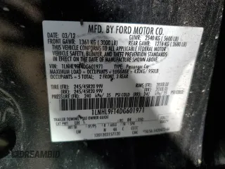 2013 Lincoln MKS EcoBoost with VIN 1LNHL9FT4DG601971, listed as a Copart auction lot 53109205 with 171,774 mi miles and Non Repairable. Bid and sale history available at DreamBid. Image 12.